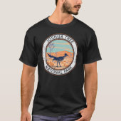 Joshua Tree Nationalpark Roadrunner Retro Circle T-Shirt (Vorderseite)