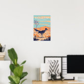 Joshua Tree Nationalpark Roadrunner Vintag Poster (Heimbüro)