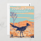 Joshua Tree Nationalpark Roadrunner Vintag Postkarte (Vorne/Hinten)