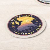 Joshua Tree Nationalpark Runder Pappuntersetzer (Angewinkelt)