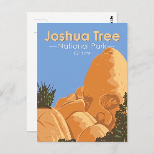 Joshua Tree Nationalpark Skull Rock Postkarte (Vorne/Hinten)