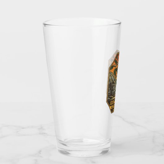 Joshua Tree Nationalpark Sunset Retro Emblem Glas (Rechts)