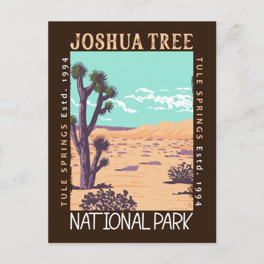 Joshua Tree Nationalpark Tule Springs erschüttert Postkarte (Vorderseite)