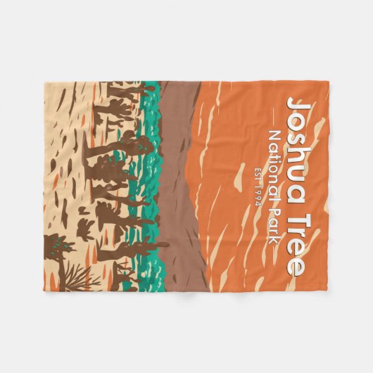 Joshua Tree Nationalpark Türkei Flats Sand Dunes Fleecedecke (Vorderseite (Horizontal))