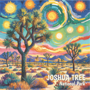 Joshua Tree Nationalpark Van Gogh Farbig Wüste Aufkleber