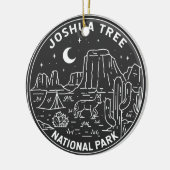 Joshua Tree Nationalpark Vintag Monoline Keramik Ornament (Links)
