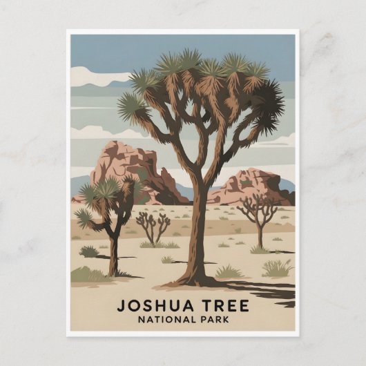 Joshua Tree Nationalpark Vintag Postkarte (Vorderseite)