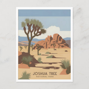 Joshua Tree Nationalpark Vintag Postkarte