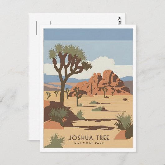 Joshua Tree Nationalpark Vintag Postkarte (Vorne/Hinten)