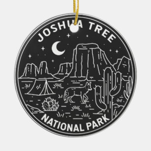 Joshua Tree Nationalpark Vintage Monoline Keramik Ornament