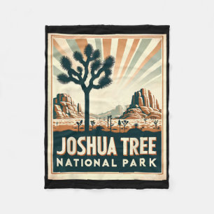 Joshua Tree Nationalpark Vintage Wandern Camping O Fleecedecke