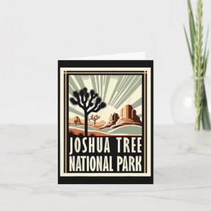 Joshua Tree Nationalpark Vintages Wandern Camping  Karte