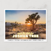 Joshua Tree Nationalpark Wedding Save the Date Postkarte (Vorderseite)