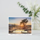 Joshua Tree Nationalpark Wedding Save the Date Postkarte (Stehend Vorderseite)
