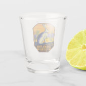 Joshua Tree Nationalpark Wüste Hare Vintag Schnapsglas (Rückseite)
