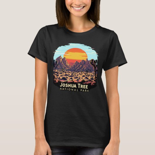 Joshua Tree Nationalpark Wüste Sunset T-Shirt (Vorderseite)