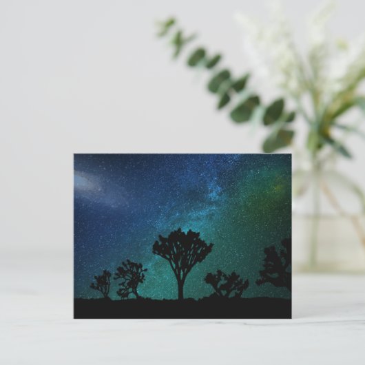 Joshua Tree Night Sky Postcard Postkarte (Stehend Vorderseite)