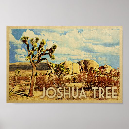 Joshua Tree Poster Vintage Travel National Park (Vorne)