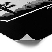Joshua Tree Retro Boulder Dunkel Poster (Ecke)