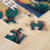 Joshua Tree Roadrunner Farbige Wüstenlandschaft Puzzle (Seite)