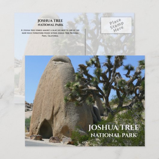 Joshua Tree, Rock Formations Joshua Tree NP Postkarte (Vorne/Hinten)