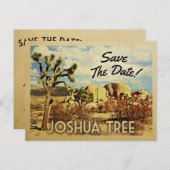Joshua Tree Save the Date California National Park Ankündigungspostkarte (Vorne/Hinten)