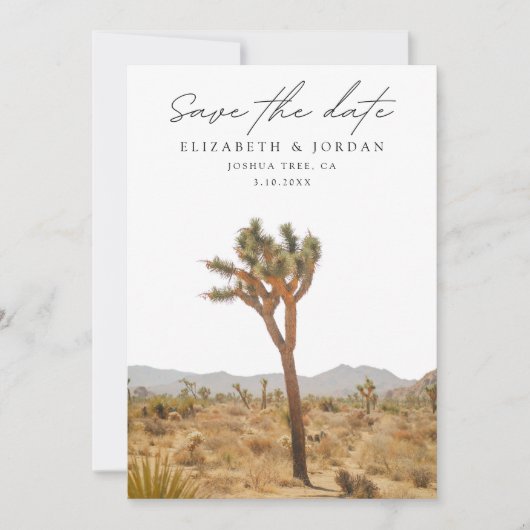 Joshua Tree Save the Date Wedding Einladung (Vorderseite)