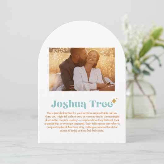 Joshua Tree Tischnummer (Stehend Vorderseite)