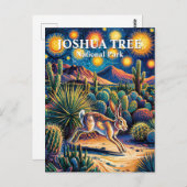 Joshua Tree Van Gogh Desert Wildlife Jackrabbit Postkarte (Vorne/Hinten)