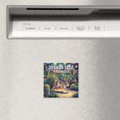 Joshua Tree Van Gogh Wüsten-Wildlife Jackrabbit Magnet (In Situ (Geschirrspüler))
