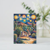 Joshua Tree Van Gogh Wüsten-Wildlife Jackrabbit Postkarte (Stehend Vorderseite)