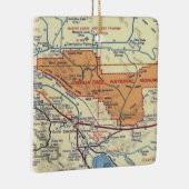 Joshua Tree Vintag Map Keramikornament (Rechts)