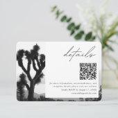 Joshua Tree Wedding Details QR Code UAWG Begleitkarte (Stehend Vorderseite)