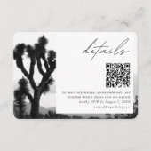 Joshua Tree Wedding Details QR Code UAWG Begleitkarte (Vorderseite)