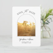 Joshua Tree Wedding Nationalpark Save the Date Einladung (Stehend Vorderseite)