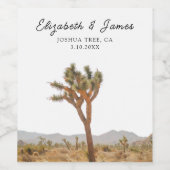 Joshua Tree Wedding Weinetikett (Einzelnes Label)