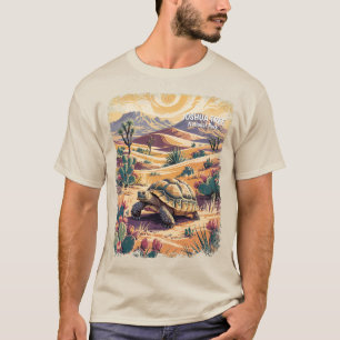 Joshua Tree Wildlife-Schildkröte Vintage-Landschaf T-Shirt