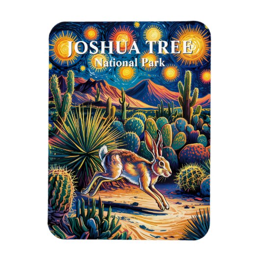 Joshua Tree Wüsten-Wildlife Jackrabbit Farbige Magnet (Vertikal)