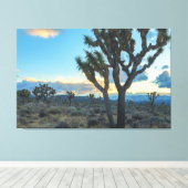 Joshua Trees Landschaft bei Sunset Leinwanddruck (Insitu (Holzboden))
