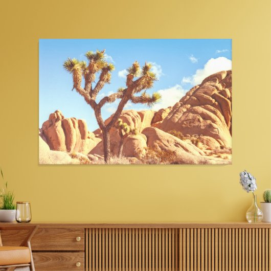 Joshua Trees Landschaft mit Felsformationen Leinwanddruck (Insitu (Wohnzimmer))