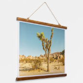 Joshua Trees Nationalparklandschaft Wandteppich Mit Holzrahmen (Gewinkelt)