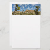 Joshua Trees und Blue Sky Wüste Landschaft Briefpapier (Vorne/Hinten)