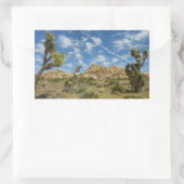 Joshua Trees und Blue Sky Wüste Landschaft Rechteckiger Aufkleber (Tasche)