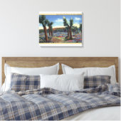 Joshua Trees und Wüste Wild Blume View Leinwanddruck (Insitu (Schlafzimmer))