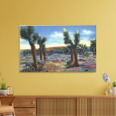 Joshua Trees und Wüste Wild Blume View Leinwanddruck (Insitu (Wohnzimmer))