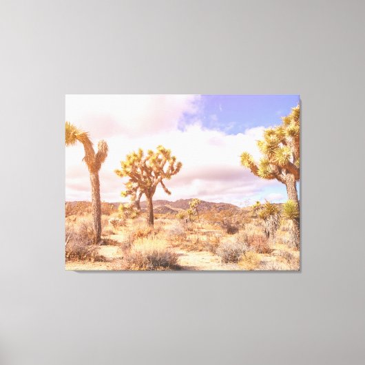 Joshua Trees Wüste Landschaft Leinwanddruck (Vorderseite)