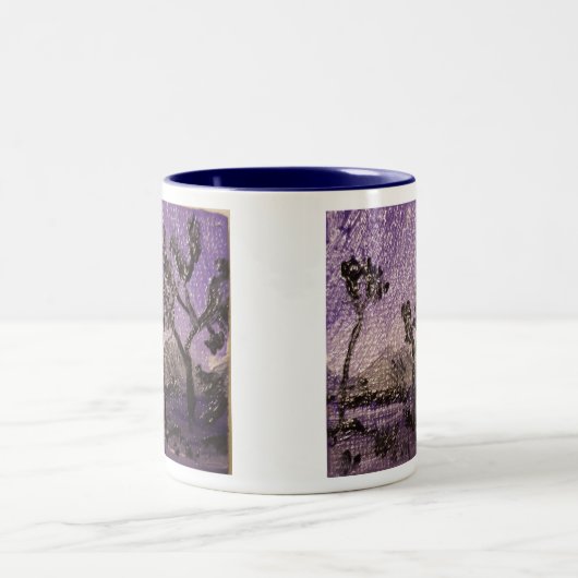 Joshua Trees Zweifarbige Tasse (Mittel)