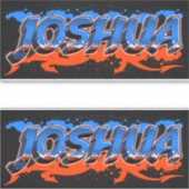 Joshua Vorname Name Graffiti Aufkleber Sticker (Vorderseite)