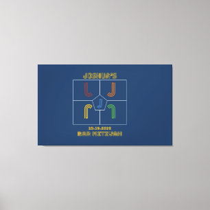 JOSHUAS Mitzvah-Zeichen im Board4 Leinwanddruck