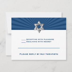 Josiah Silver Jewish Star Bar Mitzvah Einladung